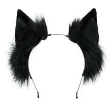 Copricapo fatto a mano con orecchie di animali, fascia per capelli cosplay realizzata in pelliccia sintetica di alta qualità, morbida e dall'aspetto