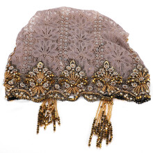 Goede elasticiteit hoofddoek voor dames, lichtgewicht en comfortabel, zachte kanten muts, ademend, huidvriendelijk, intrekbaar, verkrijgbaar in