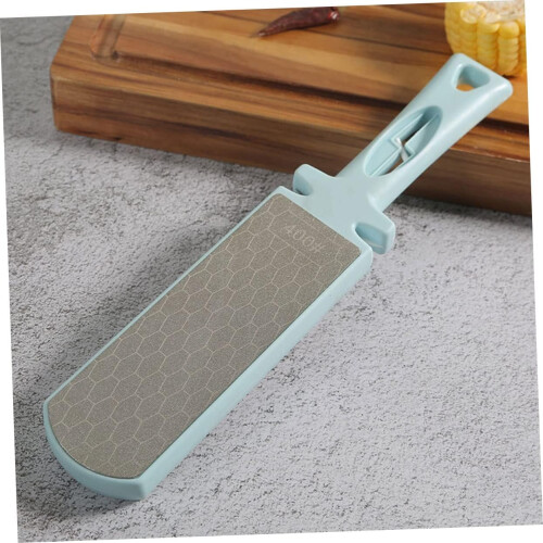 DoubleSided Tungsten Steel Knife Sharpener for Kitchen, Fast Edge Sharpening, Blue Handle 2