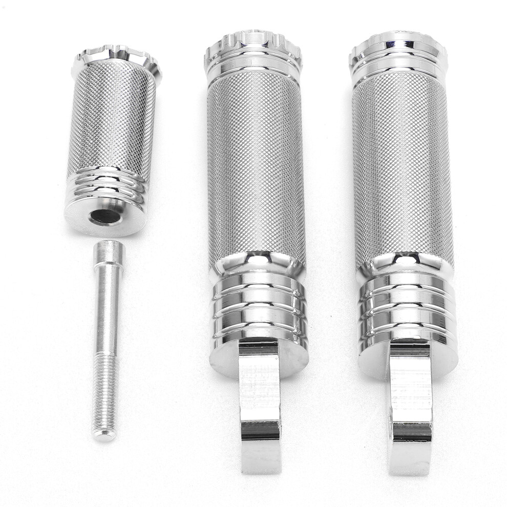 Motorcycle Foot Pegs With Knurled Surfaces, Precision Cnc Machined Billet Aluminum Footrests For Superior Grip And Comfort, Hard Anodized Finish For 9358999880877