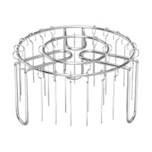 Air Fryer Skewer Rack Stainless Steel RustProof BBQ Stand 360 Heating Dishwasher Safe for Oven