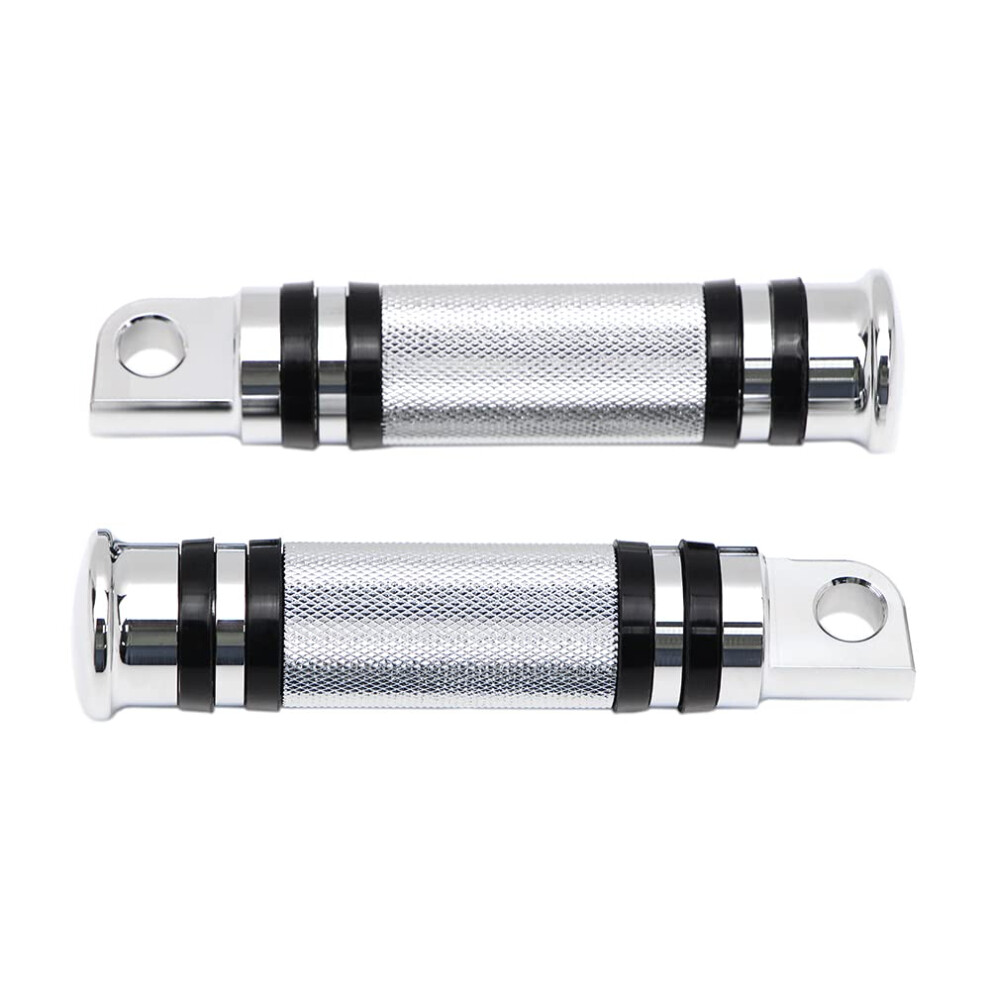 Motorcycle Foot Pegs Rest Chrome Compatible With Harley-Davidson Sportster Dyna Touring Male Mount Footpegs 9382693520012