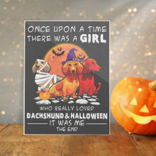 Flaga na Halloween, dekoracja domu na Halloween, z motywem psa-ducha i jamnika, na zewnątrz, w stylu vintage, dwustronna, odporna na warunki