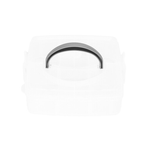 Lightweight Plastic Construction Stackable Transparent Organizer Box Adjustable Compartments Snap-Lock Trays With Detachable Layers Versatile Storage