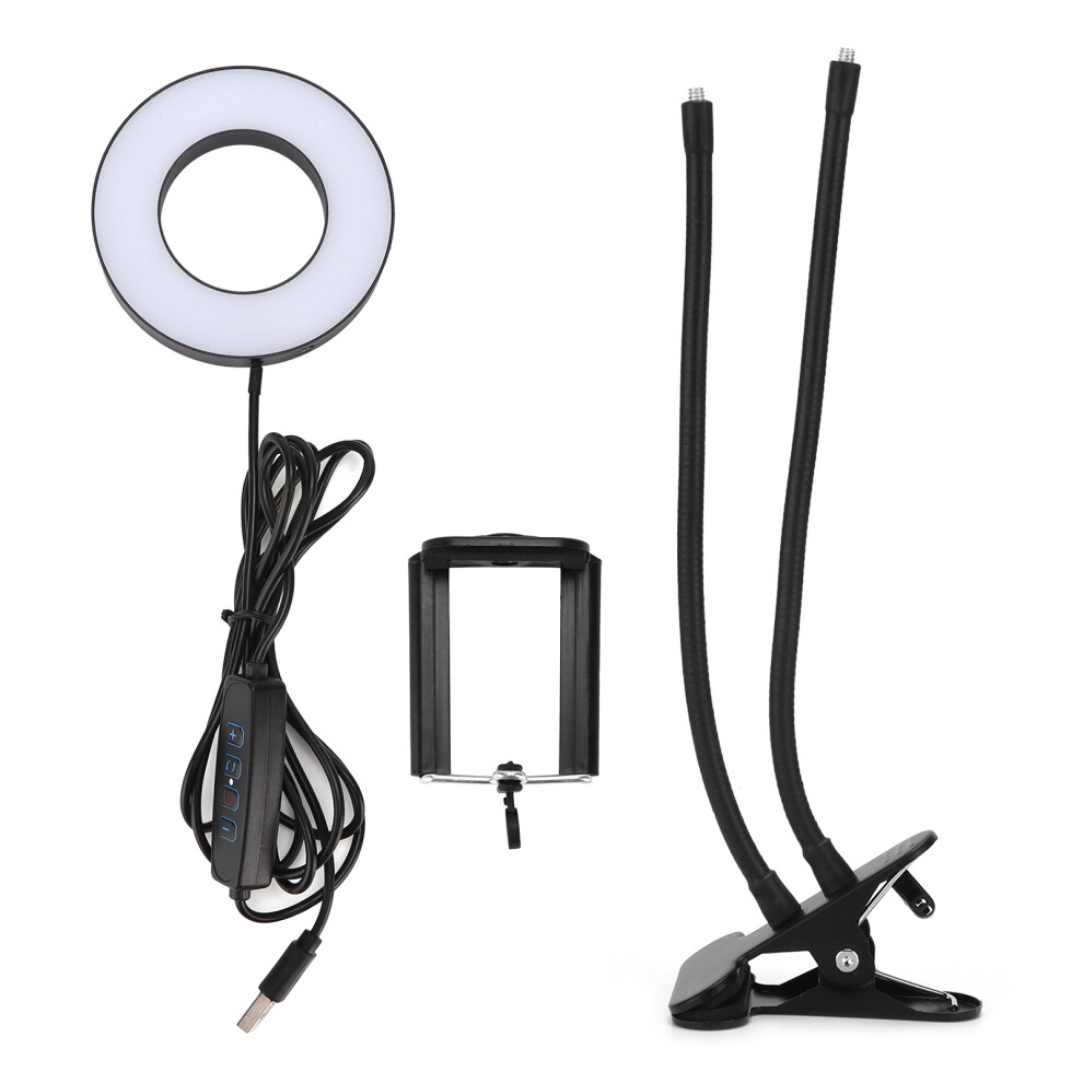 Phone Holder Stand With Selfie Ring Led Ing For Live Streaming Flexible Arm Adjustability And Universal Compatibility Dimmable Brightness Light 9138057898330