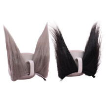 Schattige kattenhoofdband voor dames, comfortabel om te dragen, pluche kattenoortjes, lichtgewicht, herbruikbare haarclip, verstelbare hoofdband met