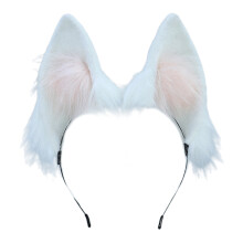 Acessório para fantasia de festa com tiara feita à mão, ajustável e com orelhas de gato fofas para cosplay e fantasias. Feita de pele sintética