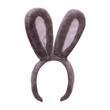 Soft Fluffy Plush Fabric Bunny Ears Headband, Bendable Wire Inside for Adjustable Shape, Easter Costume and Photo Props, Halloween Accessory for Cospl