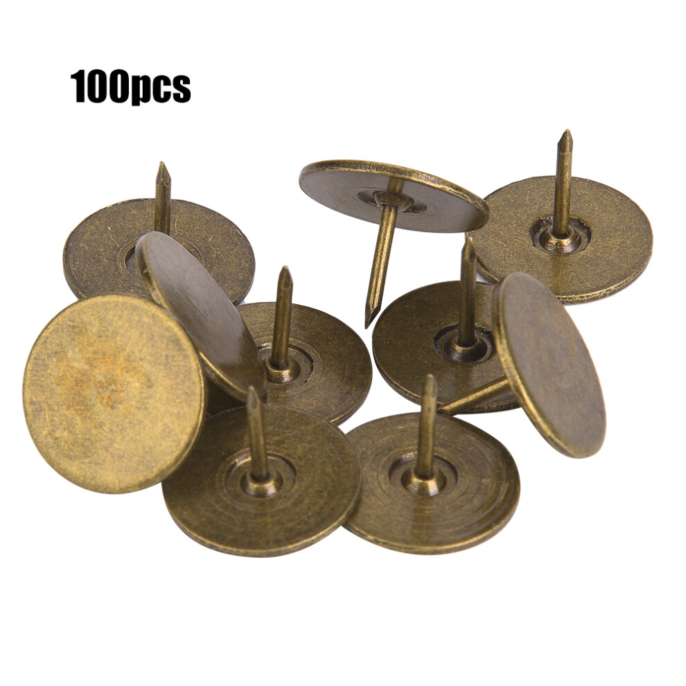 Upholstery Nails Decorative Tacks Flat Head Furniture Nail Bronze Tone Corrosion-Resistant Rust-Proof Easy To Use Retro Design Multi-Purpose For Sofa 9115830502578