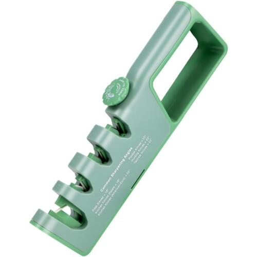 Kitchen Sharpener With Ergonomic Handle And 4Slot System For Knives, Adjustable Angle, Red 2