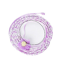 Small Animal Leash Harness Flower Design Purple For Hamster Rabbits Walking Rope Cord For Walks Travel Social Event