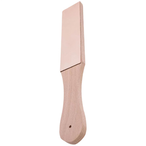 Leather Strop DoubleSided Stropping Block With Ergonomic Handle For Sharpening Kitchen And Woodworking Chisels