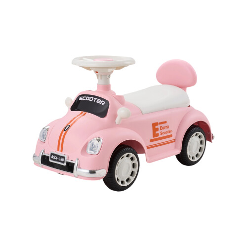 Living And Home Foot-Powered Ride-On Car, Pink+White 1