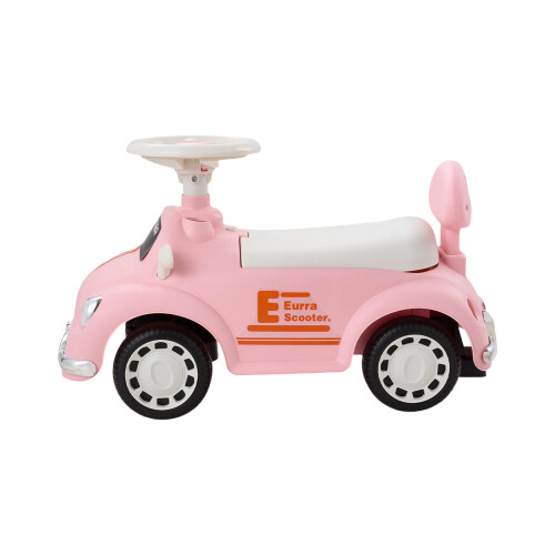 Living And Home Foot-Powered Ride-On Car, Pink+White 2