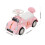Living And Home Foot-Powered Ride-On Car, Pink+White 6