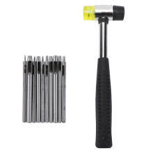 Durable Hole Punch Tool, Hollow Leather Punch Set with Precision Ground Flutes for Leathercraft Projects Round Hole Punch with Secure Grip Design