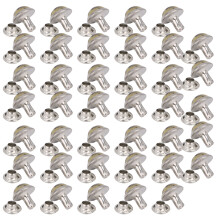 Lederreparatur, röhrenförmige Metallnieten, Doppelkappennieten, DIY-Bastelzubehör, dekorative Akzente, Edelstahlnieten, Stoffdekoration,