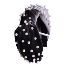 Acessório de cabeça confortável, estilo simples e elegante, com pérolas para o dia a dia da mulher (1 unidade)