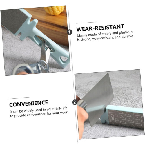 Double Sided Sharpener For Professional Kitchen Scissors, Plastic Sharpening Tool 1