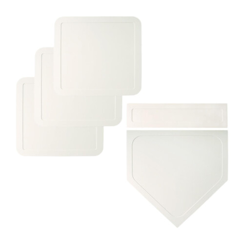 Thrown Down Baseball Bases Base Set For Softball Kickball Field Pitcher Mound Training Equipment White