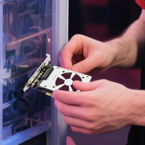 U.2 Expansion Card PCIe 4.0 Speed Data Transfer with Advanced Heat Dissipation for PC 1