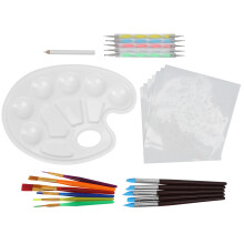 Conjunto de ferramentas para pontilhismo de mandala, versátil para uso em papel, madeira, tela, tecido e metal. Kit criativo para projetos DIY com