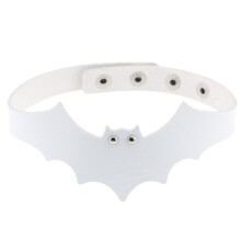 Verstellbare und bequeme Fledermausflügel-Herz-Halskette, vielseitig einsetzbar, Gothic-Halskette für Damen, weiches PU-Leder-Punk-Choker mit