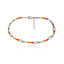 Collana girocollo boho per donna, collane girocollo boho colorate fatte a mano, gioielli in stile vacanza bohémien, collana alternativa con perline
