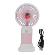 Ventilateur portable au design animal mignon, compact et léger, rechargeable par USB, silencieux, à vitesses réglables, idéal pour le bureau, les