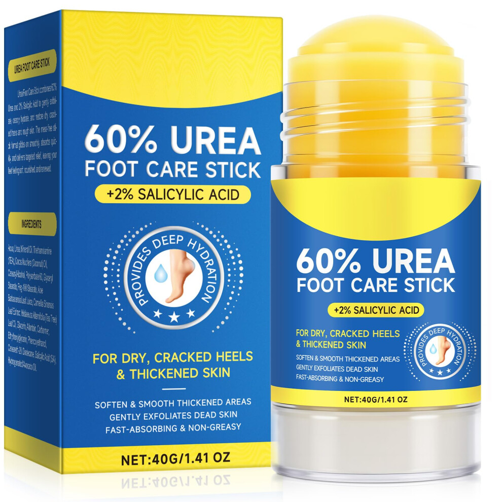 Cream 60% Urea Foot Stick For Dry Cracked Feet, Deep Hydration And Gentle Exfoliation