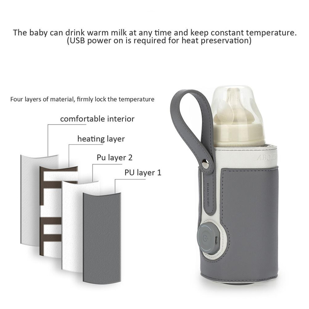 Baby Bottle Warmer Bag 3 Temp Settings Compact Design for On-the-Go