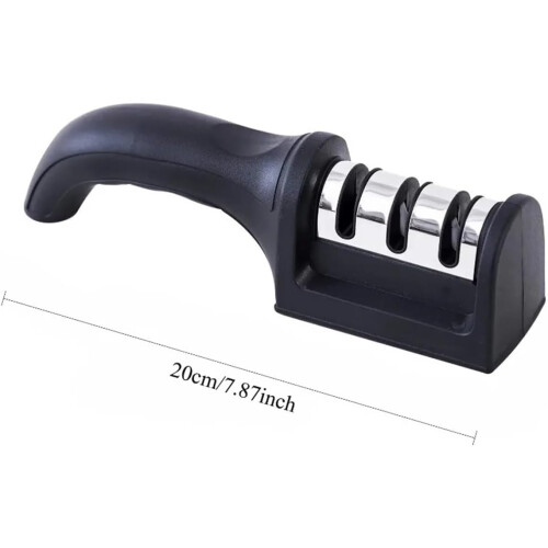 Kitchen Knife Sharpener 3 Stage Handheld Manual Sharpener Easy OneHand Operation 1PC 1