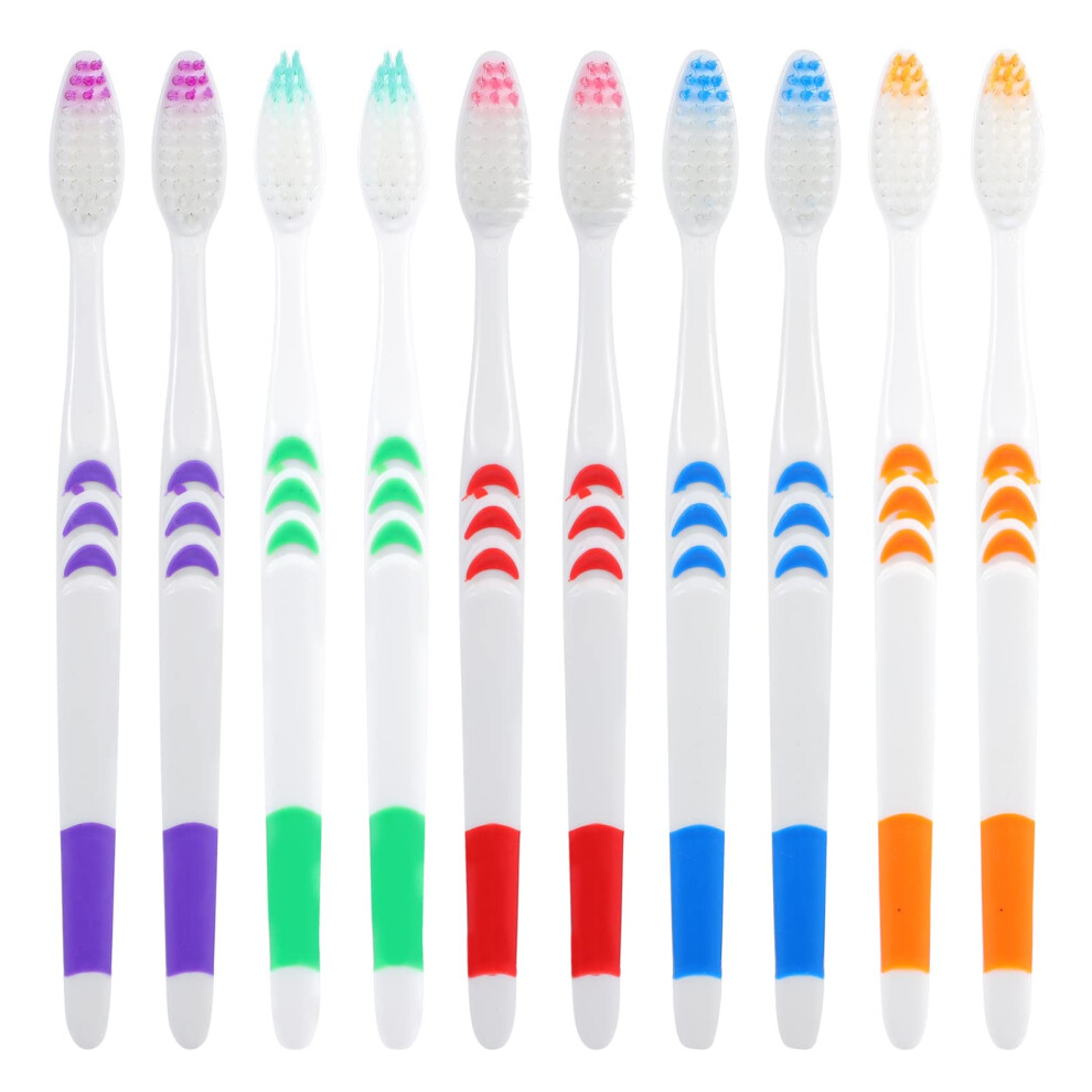 30Pcs Disposable Soft Bristle Travel Toothbrushes with Ergonomic Handle for Hotels and School