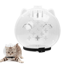 Breathable Cat Bubble Muzzle Adjustable Cat Muzzle For Grooming Transparent AntiBite Cat Hood For Bathing Shaving Nails
