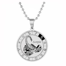 Collana con ciondolo astrologico personalizzato, gioielli zodiacali minimalisti ipoallergenici in acciaio inossidabile, non arrugginiscono né