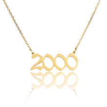 Collar con colgante de año de nacimiento de estilo inglés antiguo, joyería de cadena ajustable chapada en oro de 18 quilates con acabado