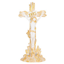 Jesus Figures Catholic Cross Sculptures Religious Resin Icons Sacred Symbolism Ornate Catholic Cross Sculptures Christian Altar Decor European Style