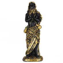 Sculpture de déesse de l'amour, de la beauté et du mariage, finition bronze, statue de divinité égyptienne, accents dorés, grande taille,
