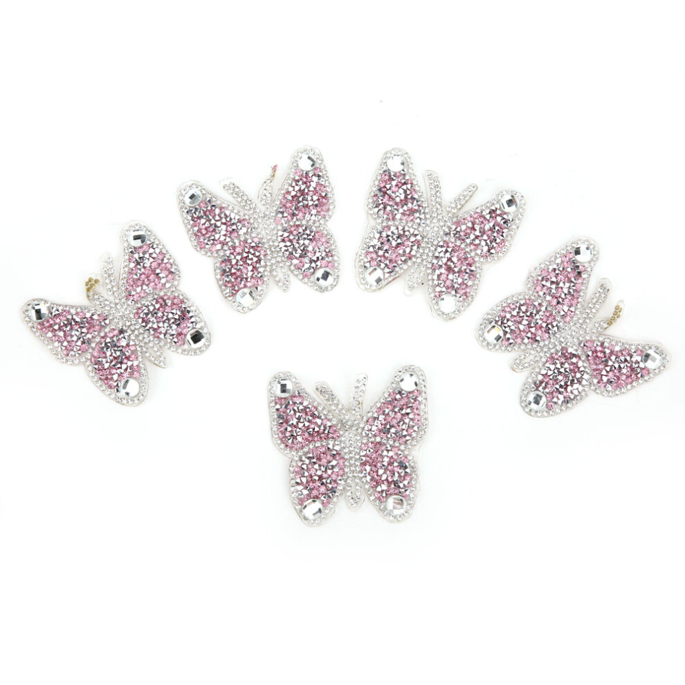 Waterproof Rhinestone Butterfly Decals Self Adhesive Crystal Rhinestone Cute Butterfly Shaped Shiny And Beautiful Strong Adhesion Exquisite Design Eas
