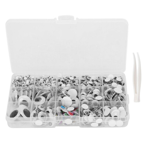 3D Effect Googly Eyes For Creative Projects, Self Adhesive Mixed Sizes With Environmentally Friendly Premium Material, Easy To Use Decorative