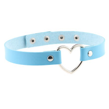 Punk choker nyaklánc nőknek, állítható fazonú gótikus ékszer szív medállal, művelúr bőr gótikus choker a merész, mégis elegáns