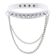 Punk-Halsketten mit ausdrucksstarker Wirkung, verstellbare Choker-Halskette mit Oberschenkelornament-Trageoption, Gothic-Schmuck im