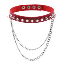 Collane punk con impatto di pezzo distintivo, collana girocollo regolabile con opzione di indossare ornamento sulla coscia, gioielli gotici con