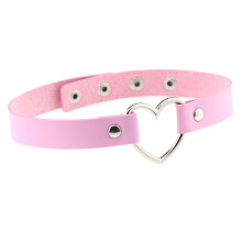 Punk choker nyaklánc nőknek, állítható fazonú gótikus ékszer szív medállal, művelúr bőr gótikus choker a merész, mégis elegáns