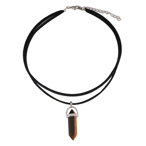 Κρυστάλλινο μενταγιόν choker για γυναίκες, απλό μοντέρνο κολιέ με ενέργεια