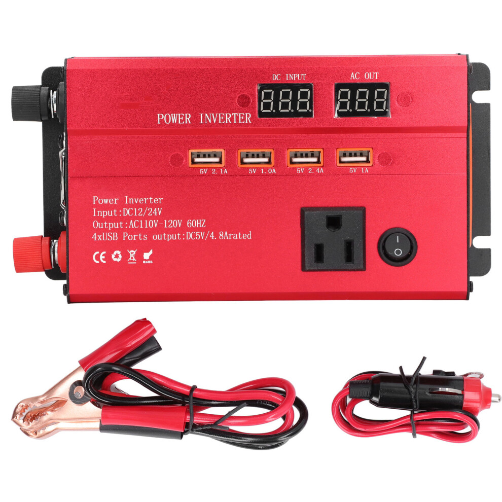 Car Power Inverter 600W Continuous Output With Cooling Fan And Overload Protection High Efficiency Modified Sine Wave Converter For Travel Camp Home 9138057858945