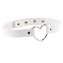 Punk choker nyaklánc nőknek, állítható fazonú gótikus ékszer szív medállal, művelúr bőr gótikus choker a merész, mégis elegáns