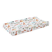 Changing Table Pad Cover Forest Animal Pattern Cotton Muslin Diaper Changing Mat Cover Soft Washable Nursery Accessory