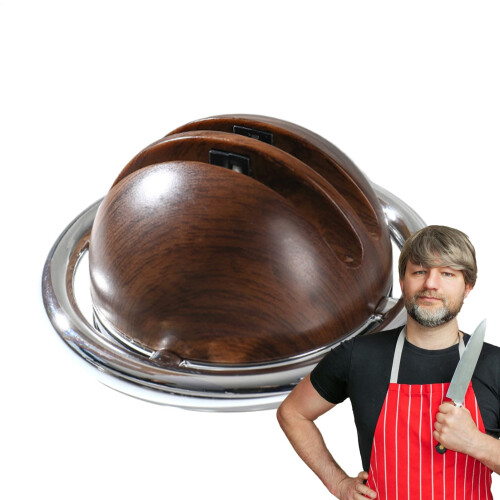 Knife Sharpener DoubleSided Whetstone with Suction Cup for Home Restaurant Chefs Camping Black Walnut