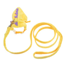 Dinosaur Theme Small Pet Harness and Leash Set, Adjustable Vest for Hedgehog Bearded Dragon Ferret